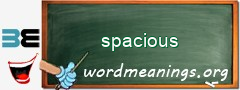 WordMeaning blackboard for spacious